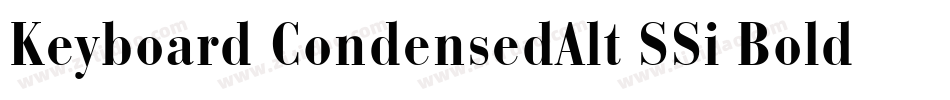 Keyboard CondensedAlt SSi Bold Condensed Alternate字体转换